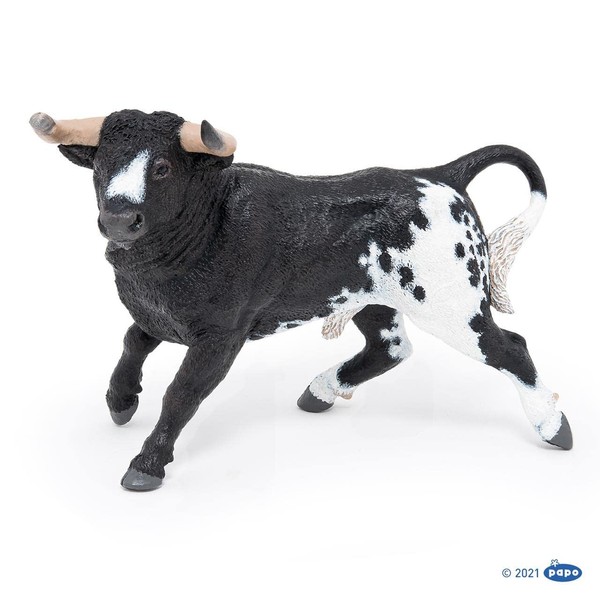 Papo 51184- Figure - Black & White Spanish Bull