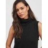 Vila Women's Viril Long S/L Knit Vest-Noos Dress, black