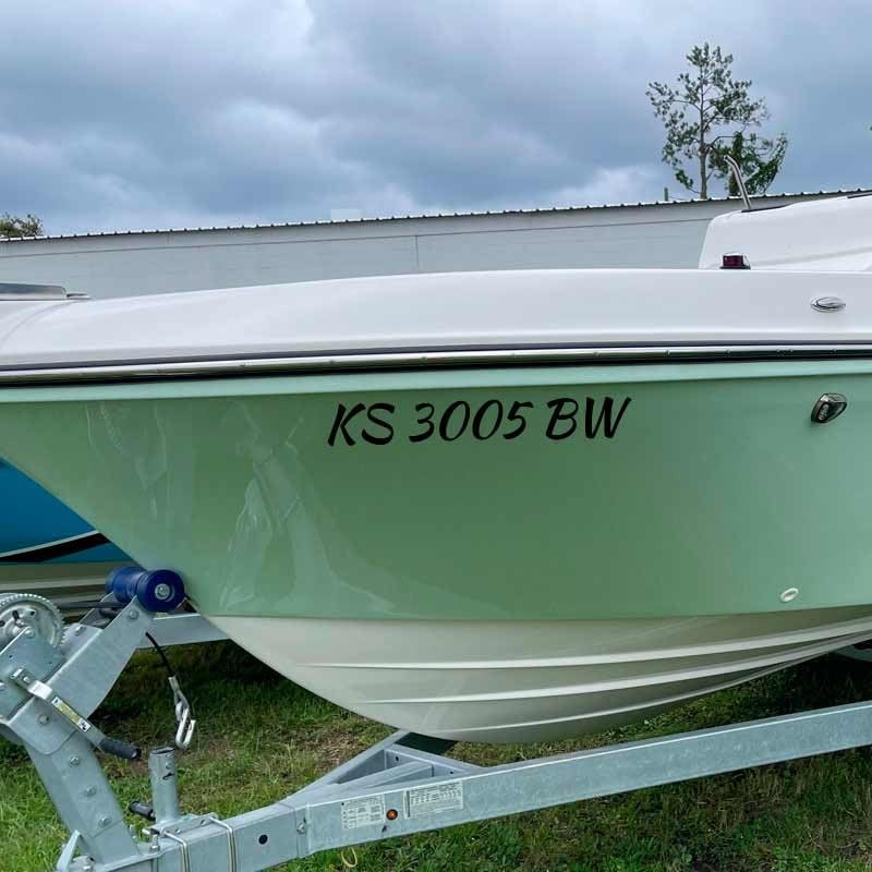 Boat Registration Numbers Custom Marine Vinyl Hull Sticker Decals 3"