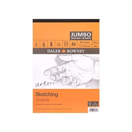 Daler-Rowney Arteco Sketching, Drawing and Painting A4 95gsm Medium Grain Paper Pad 120 sheets