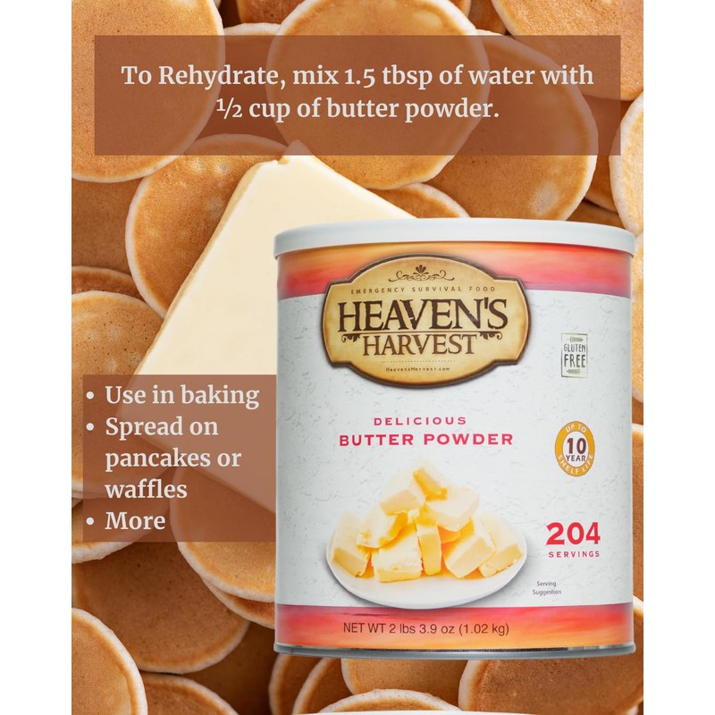 Heaven's Harvest Freeze-Dried Emergency Survival #10 Can (Butter)