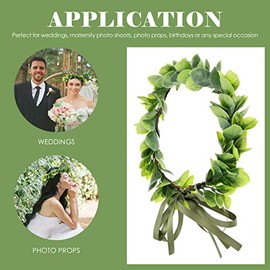 FOMIYES Diadema Nupcial Guirnalda De Pelo De La Boda De Cabello De Eucalipto Cabeza De Eucalipto Diadema De Boda De Eucalipto Bridal Rama De Plastico Enredadera Jugoso Vacaciones