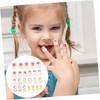 Healvian 24pcs Cartoon Nail Stickers for Easy to Apply False