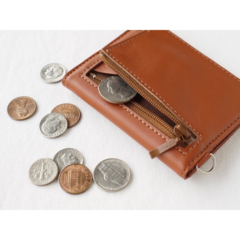 スリップオン パスコインケース ノワール 革 キャメル NSL-3202