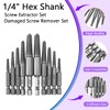 HaoTrade 10 Pieces Broken Screw Extractor Drill Bits, Damaged Screw