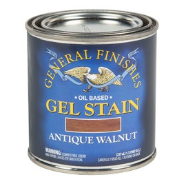 General Finishes Oil Base Gel Stain, 1/2 Pint, Antique Walnut