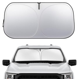 F150 Windshield Sun Shade, Folding Sunshade Windshield Visor for Ford F150 1990-2025, Car Accessories for Interior Protection.