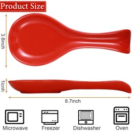 4 Pcs 8" 10" Electric Stove Burner Covers 1 Pcs 3.8" x 8.7" Ceramic Spoon Rest Stainless Steel Stove Top Covers for Gas Burners Spoon Holder for Kitchen Coffee Bar Accessories(White Cover)