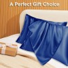 phyrec Navy Satin Pillowcase Set of 2 Queen Size Silky