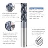 ZZBD-CT Carbide Square End Mills-4 Flute TiALSiN Coated,for Milling Alloy