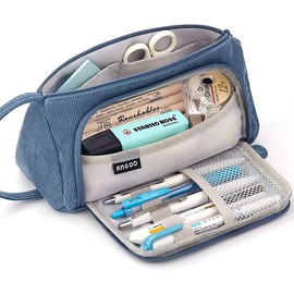 STAROUR Pencil Case, Large Capacity, Multi-functional, Tool Pen Case, Pouch, Corduroy Material, Small and Middle School Students, High School Students, College Students, Boys, Girls, Kids, Office