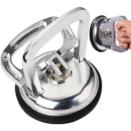 My Vision MV-LIFTSUCKER [Just Squeeze the Lever] Maximum Suction Cup 110.2 lbs (50 kg), Strong Suction Cup Hand, Car Repair and Luggage Transportation, Silver, Suction Cup Diameter: Approx. 4.7 inches