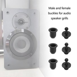 Micro Traders 24pcs Audio Grille Clips Speaker Assembly Accessory Male and Female Clips for Speaker Grille and Cabinet Fixing with 12 Each of Male Female Clips