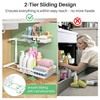 Kitstorack Under Sink Organizer, 2 Tier Under the Sink Storage,