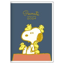 Sunstar Stationery Snoopy 2024 Monthly B6 Navy S2957019