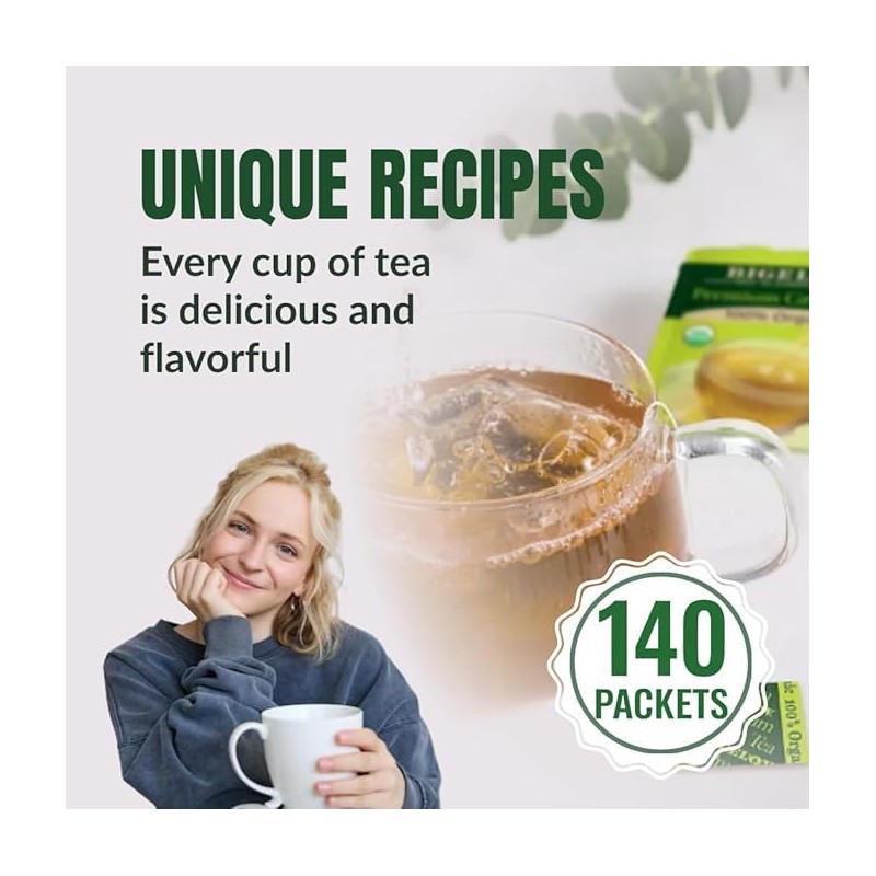 Bigelow Organic Green Tea - 140 Individually Wrapped Tea Bags