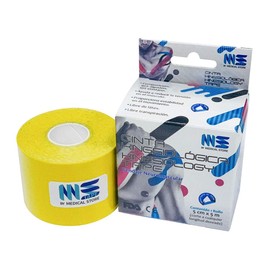 Medical Store Cinta Kinesiologica Mstape 5 Metros X 5 Centimetros Color Amarilla., Color, Pequeño, Pack Of Aquete De