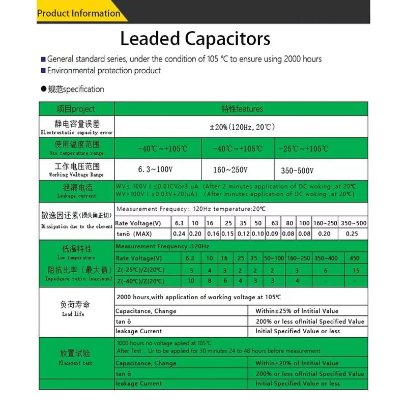 10 Pieces of 50V 1UF capacitors High Frequency Aluminum electrolytic