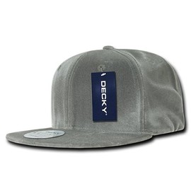 DECKY Velvet Snapback Cap, Grey