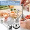 Set of 6 Egg Slicers, 1 Stainless Steel Egg Cutter,