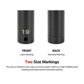 TEKTON 1/2 Inch Drive x 20 mm Deep 6-Point Impact Socket | SID23120