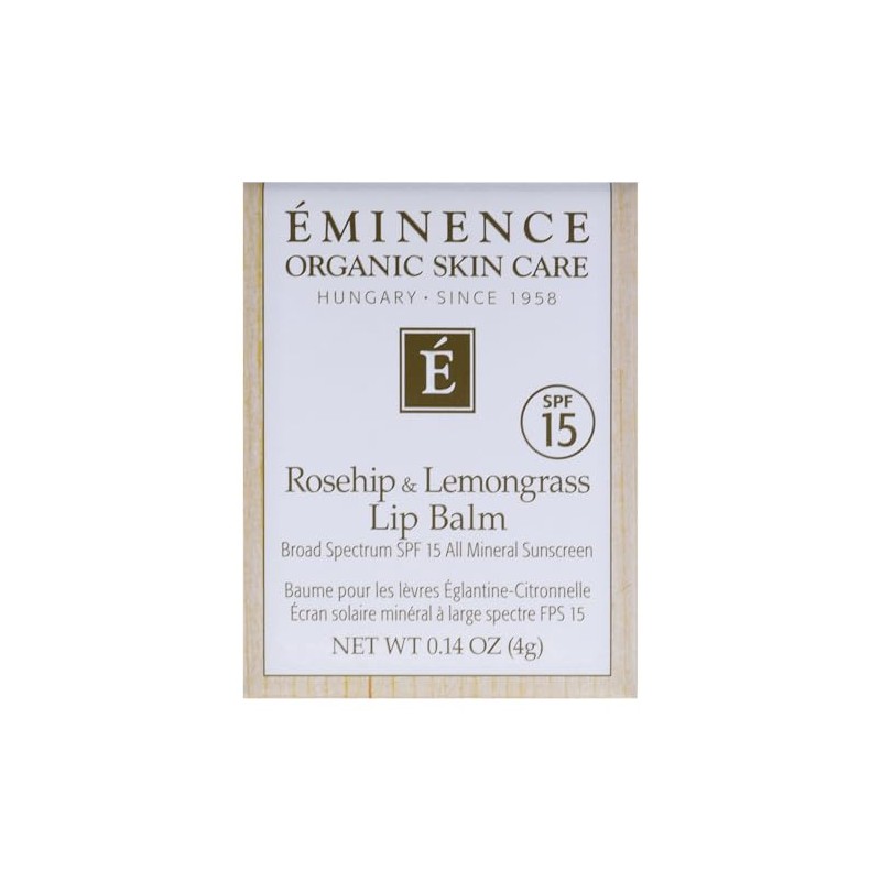 Rosehip and Lemongrass Lip Balm SPF 15 by Eminence for