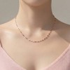 Silver 925 Necklace Shining Cutting Chain Layered Silver 41cm Silver
