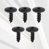 30Pcs Black Self-Tapping Screws,Small Metal Screws for Bumper, Undertray &
