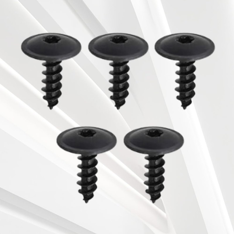 30Pcs Black Self-Tapping Screws,Small Metal Screws for Bumper, Undertray &