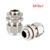 sourcing map 2Pcs M8 Cable Gland Metal Waterproof Connector Wire