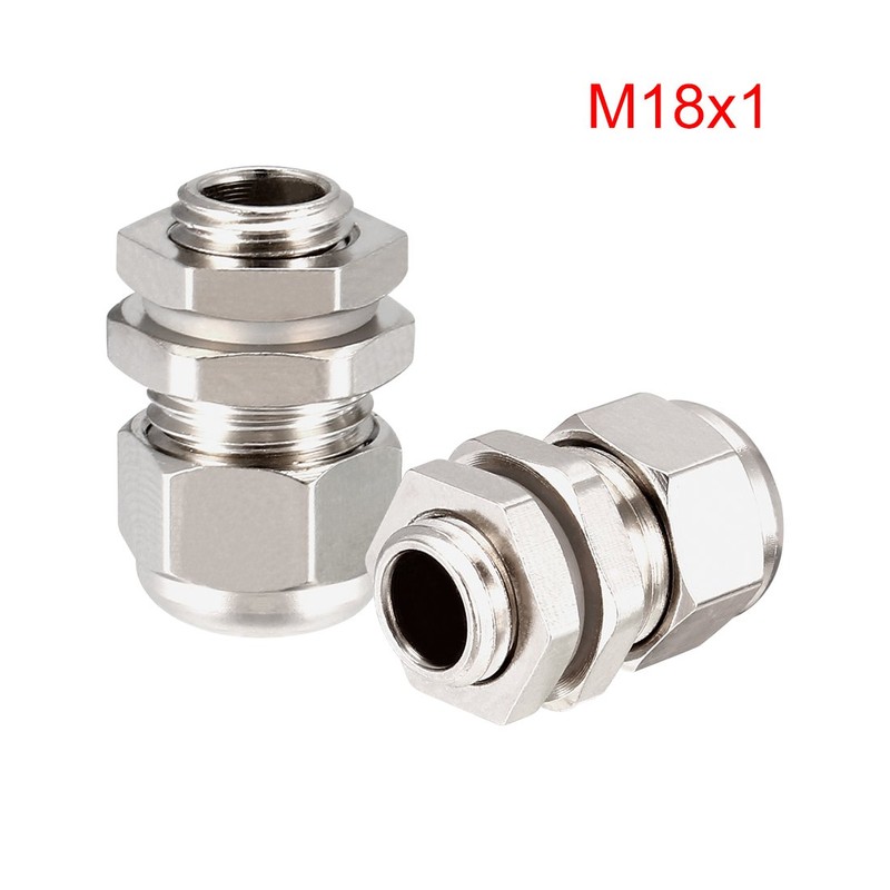sourcing map 2Pcs M8 Cable Gland Metal Waterproof Connector Wire