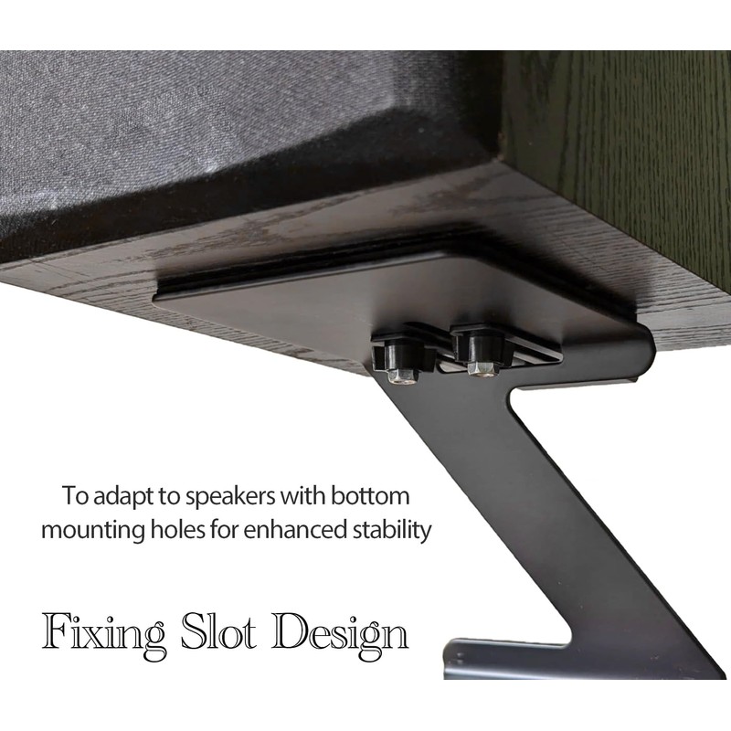 Desktop Speaker Stands Pair, Heavy Duty Desk Bookshelf Speaker Stands,
