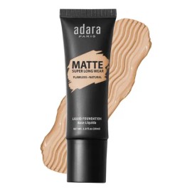 Base Lquida Mate Alta Cobertura Adara Paris 203 Beige Larga Duracin                                                                                   