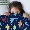 HSGLGNA Cuddly Blanket Children's Dinosaur Blanket Glow in the Dark,
