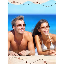 Geyoga 12 Pairs Square Sunglasses for Party Rectangle Rimless Glasses Colorful Transparent Eyewear for Costume Accessories (Dark Brown)