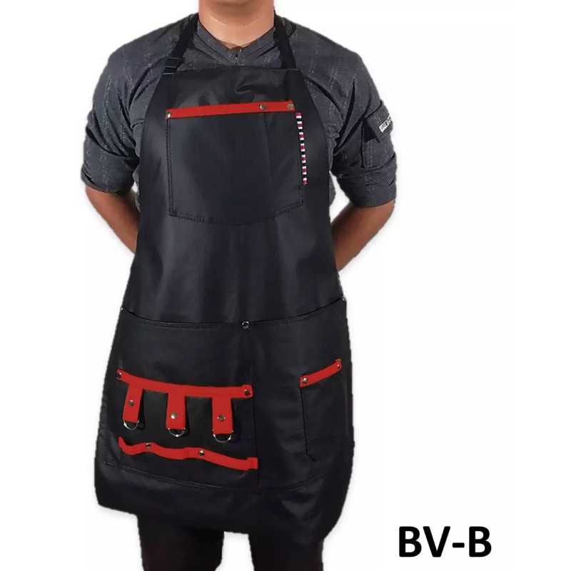 Benitez S.J.T. 10 Mandiles Barbero Vini Piel Delantal Estilista Barber