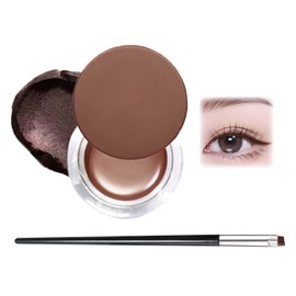 EONFAVE Eyeliner Waterproof, Gel Eyeliner Brown, Eye Pencil Brown with Brushes, Cream Eyeliner Gel, Long-Lasting, Highly Pigmented, Smudge-Resistant, Smooth Texture, for Everyday Eye Make-Up