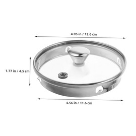 Gatuida Health Pot Cover Glass Kettle Lid Heat-Resistant Replacement Lid for Tea Kettle Home Kitchen Accessory