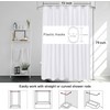 PEVA Shower Curtain Liner with 3 Magnets, White Heavy Duty