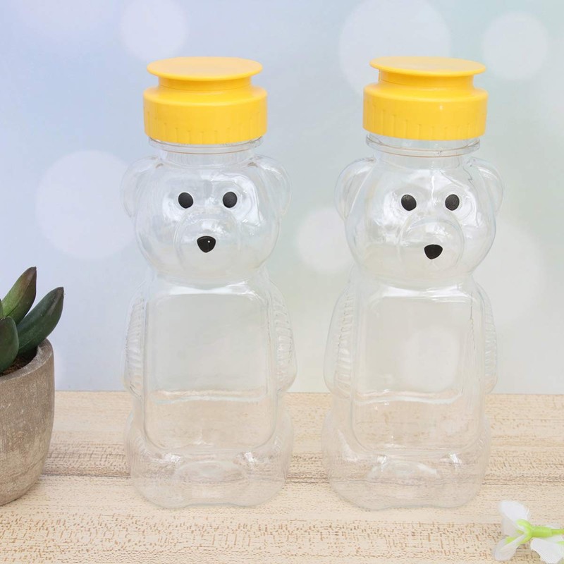 Cabilock Bear Honey Bottle Flip Top Lid Cap with Jar