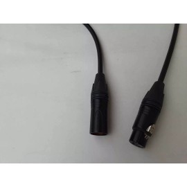 CANARE BLACK QUAD MICROPHONE MIC CABLE NEUTRIK XLR 25 FT