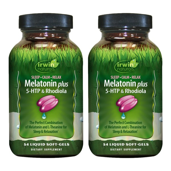 Irwin Naturals Melatonin Plus 5-HTP & Rhodiola - 54 Liquid