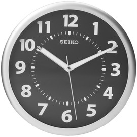 SEIKO Reloj de Pared Plateado metálico con números Luminosos