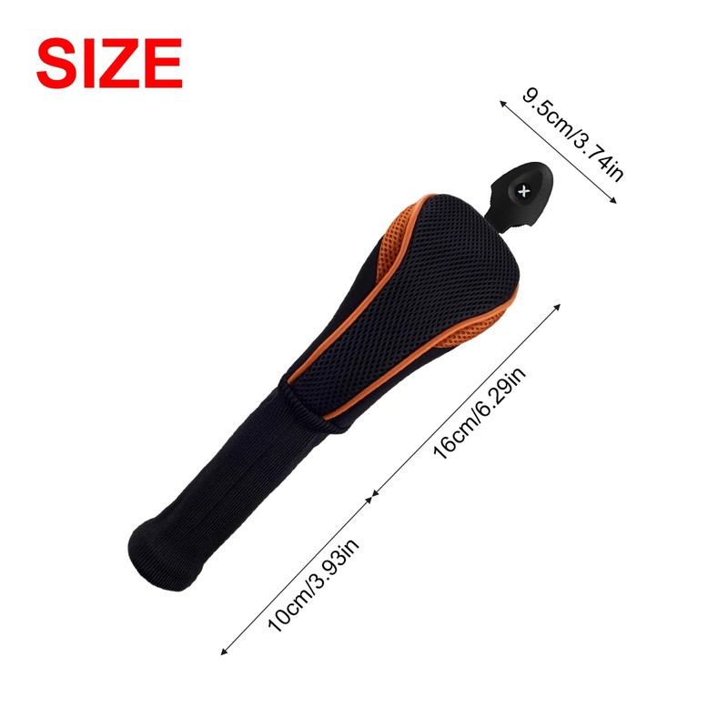 Andux Long Neck Golf Hybrid Club Head Covers with Dial