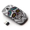 Graphic4You Mexican Sugar Skull Death Chevron Pattern (Gray) Ergonomic Wireless