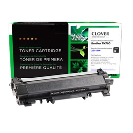 Clover Remanufactured Toner Cartridge Replacement for Brother TN760 | Black | High Yield, 3000