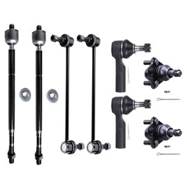 SCITOO 8pcs Front Suspension Kit Inner Outer Tie Rod End Sway Bar Link Lower Ball Joint Fit 2003-2008 For Toyota Matrix For Pontiac Vibe ES3713 EV800058 K90309 K80230