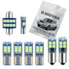 EBAIFUN 18-pc Ice Blue LED Interior Light Kit Compatible with