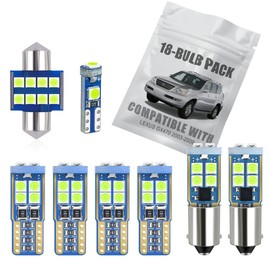 EBAIFUN 18-pc Ice Blue LED Interior Light Kit Compatible with Lexus GX470 2003 2004 2005 2006 2007 2008 2009 Map Dome Trunk Cargo Courtesy Door License Plate Light Bulb Replacement Bright Package