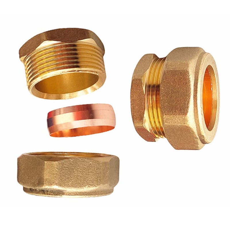 Brass Tube Compression Fitting, Compression Stop End Cap Copper Compression